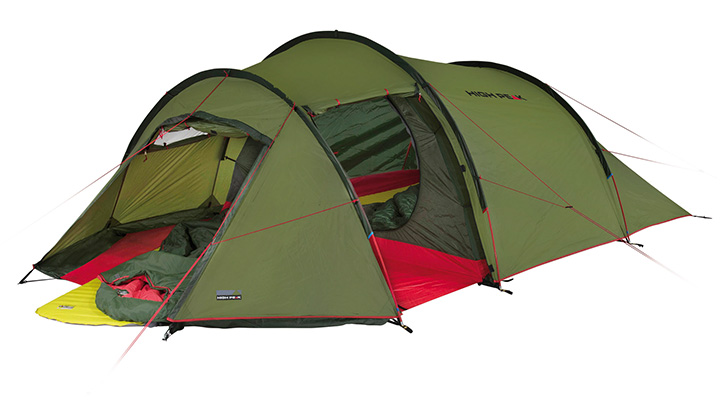 High Peak Zelt Falcon 4 LW fr 4 Personen grn/rot leichtgewicht Bild 3