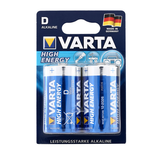 Varta High Energy Batterie Monozelle LR20 D - 2 Stück