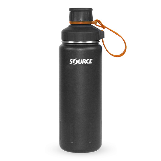 Source Thermosflasche Terrain Edelstahl mit ClickSeal Verschluss 700ml schwarz