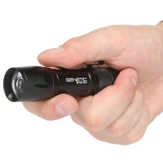 LED-Taschenlampe Q5 mit Zoom und COB LED schwarz inkl. Akku Bild 10