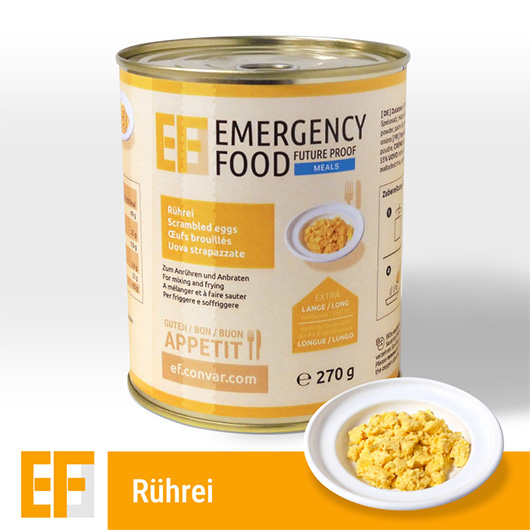 Emergency Food Meals Notration Rhrei 270g Dose 3 Portionen