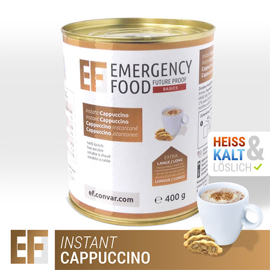 Emergency Food Basic Notration Instant Cappuccino 400 g Dose ergibt 2,5 Liter