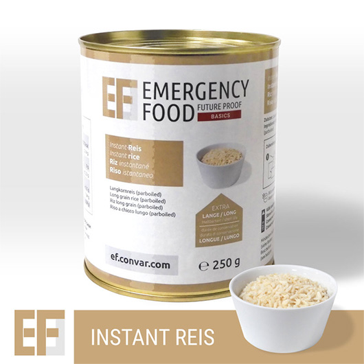 Emergency Food Basic Notration Instant Reis 250g Dose
