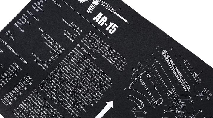 WADSN AR-15 Waffen-Reinigungsunterlage fr Gewehre 91,5 x 30,5 cm schwarz Bild 2