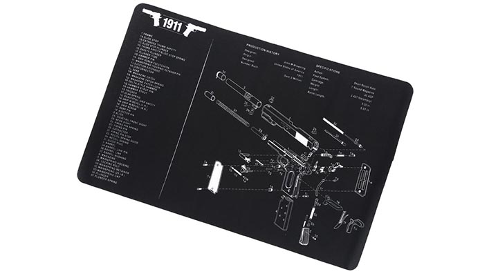 WADSN M1911 Waffen-Reinigungsunterlage fr Gewehre 43,0 x 28,0 cm schwarz