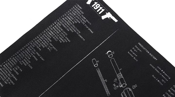 WADSN M1911 Waffen-Reinigungsunterlage fr Gewehre 43,0 x 28,0 cm schwarz Bild 2