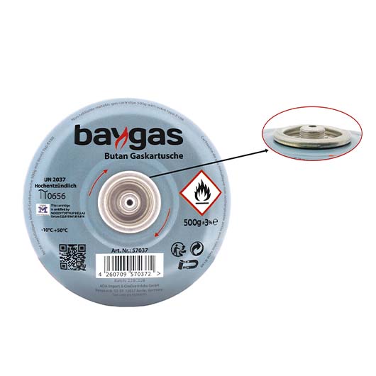 Baygas Gaskartusche Butan fr Camping Kocher 500g Bild 2