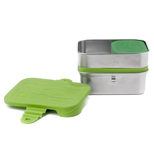 ECO Lunchbox-Set 3-in-1 Splash Box Edelstahl grn Bild 2