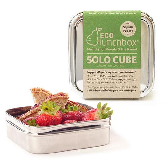 ECO Lunchbox Edelstahlbehlter Solo Cube quadratisch Bild 2