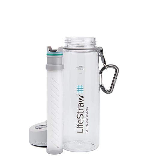 LifeStraw Go Trinkflasche mit Wasserfilter 650 ml clear - fr Survival, Outdoor, Wandern, Camping Bild 1