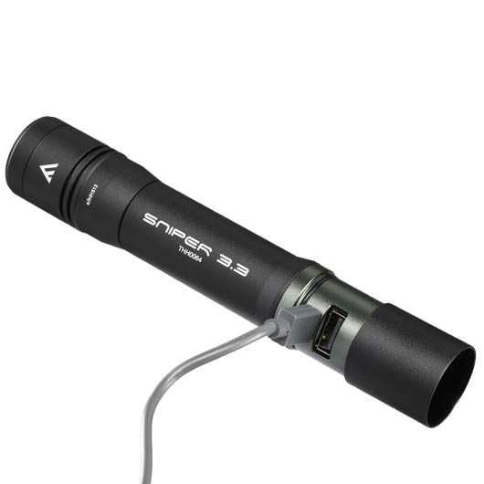 Mactronic LED Taschenlampe Sniper 3.3 1020 Lumen schwarz mit Powerbankfunktion inkl. Ladekabel und Lanyard Bild 7