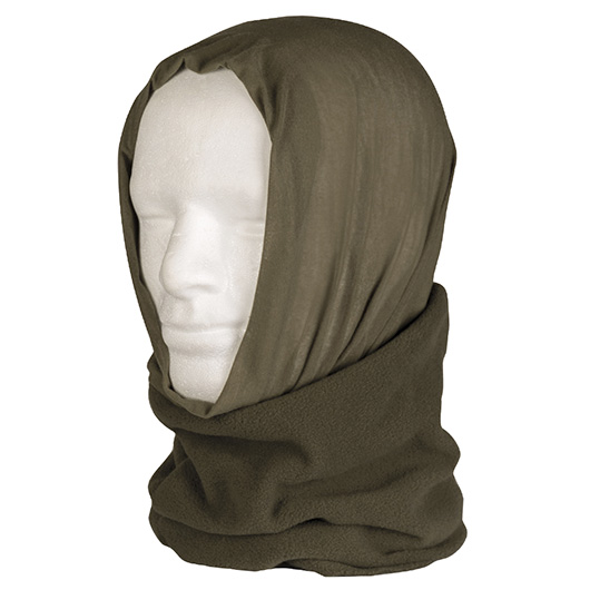 Mil-Tec Multifunktionstuch Headgear Fleece oliv Winterversion