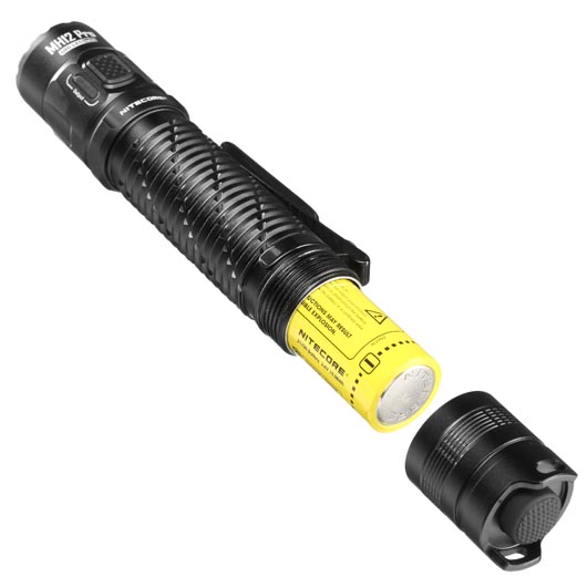Nitecore LED-Taschenlampe MH12 Pro 3300 Lumen inkl. Akku, Nylonholster, Grtelclip, Ladekabel und Lanyard schwarz Bild 6