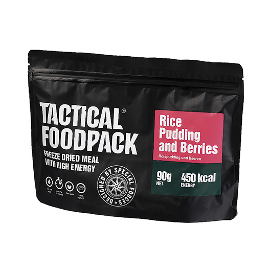 Tactical Foodpack Outdoor Mahlzeit Reispudding und Beeren