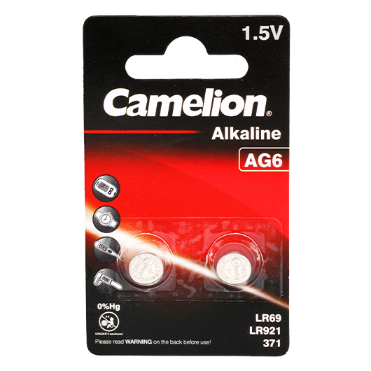 Camelion Alkaline Batterie AG6 / LR69 1,5V - 2er Blister