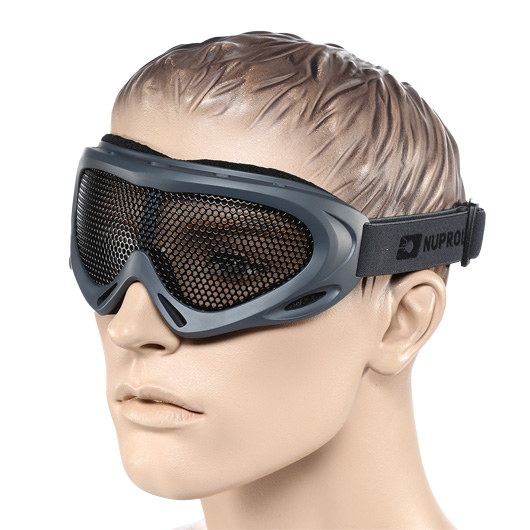 Nuprol Brille Pro Mesh Eye Protection Airsoft Gitterbrille grau Bild 3