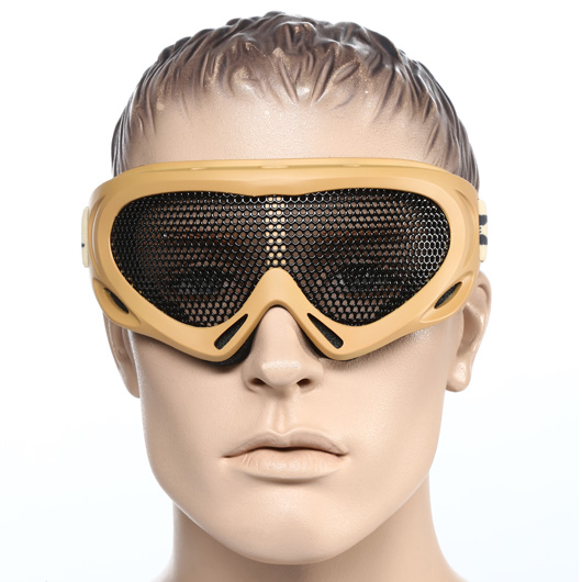 Nuprol Brille Pro Mesh Eye Protection Airsoft Gitterbrille Tan Bild 4