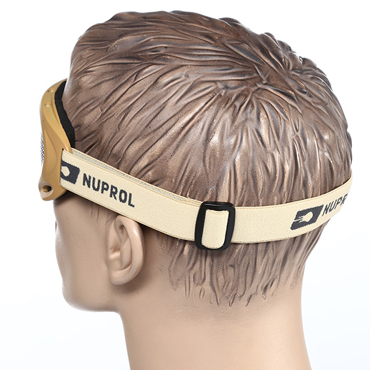 Nuprol Brille Pro Mesh Eye Protection Airsoft Gitterbrille Tan Bild 5