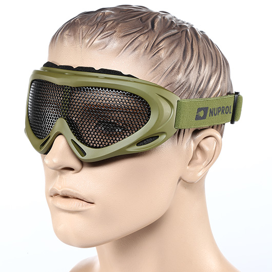 Nuprol Brille Pro Mesh Eye Protection Airsoft Gitterbrille oliv Bild 3