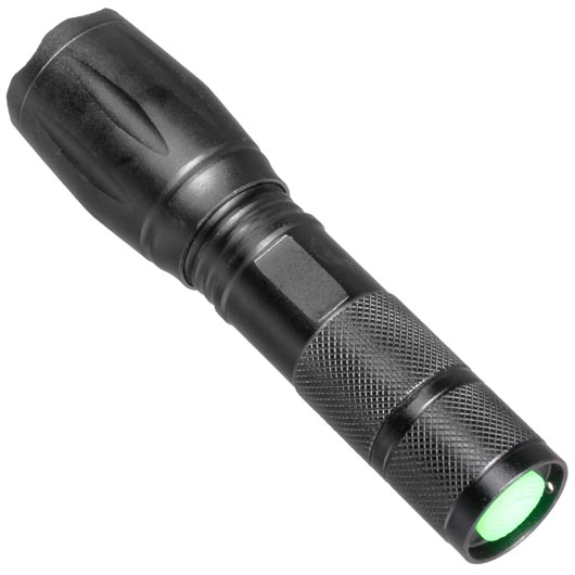 LED-Taschenlampe T6 USB mit Zoom und Strobe schwarz inkl. Akku, USB-Ladegert und Transportbox Bild 5