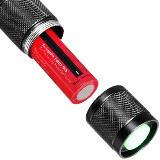 LED-Taschenlampe T6 USB mit Zoom und Strobe schwarz inkl. Akku, USB-Ladegert und Transportbox Bild 6