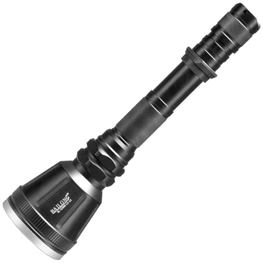 Bailong LED-Taschenlampe XM-L T6 schwarz inkl. Akku, Ladegert, Kabelschalter und 3 Farbfilter Bild 1