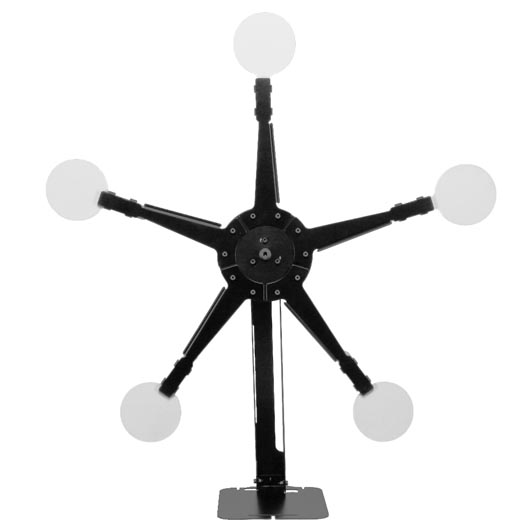 WoSport Star Target mit 5 Zielen Metall Kreis-Pendelspiel schwarz Bild 3