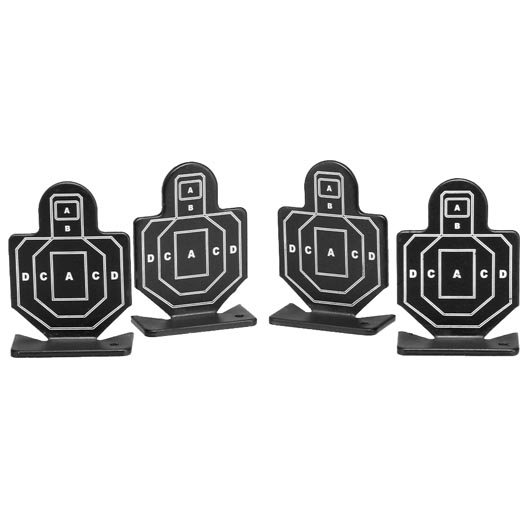 WoSport Mini Targets Metall-Schiefiguren 4 Stck schwarz Bild 1