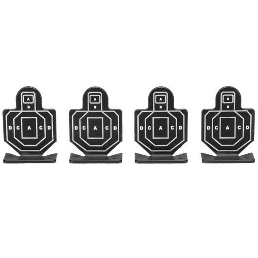 WoSport Mini Targets Metall-Schiefiguren 4 Stck schwarz Bild 2