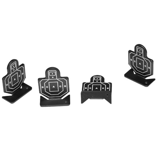 WoSport Mini Targets Metall-Schiefiguren 4 Stck schwarz Bild 3