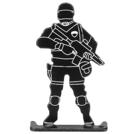 WoSport Soldier Combat Targets Metall-Schiefiguren 4 Stck schwarz Bild 4