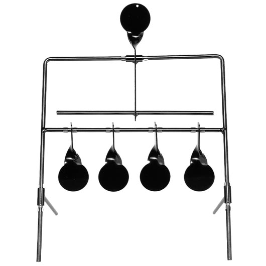 WoSport Wind-Bell Target mit 5 Zielen Metall Pendelspiel schwarz Bild 7