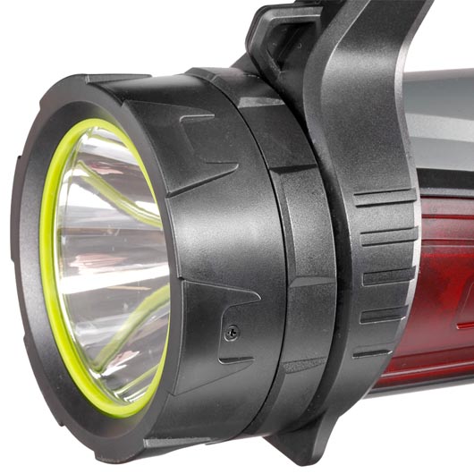 LED Handscheinwerfer mit Powerbankfunktion grau inkl. Akku, USB-Ladekabel und Tragegurt Bild 5