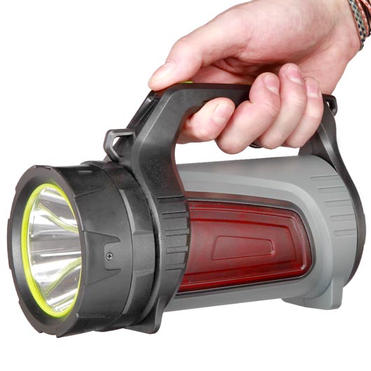 LED Handscheinwerfer mit Powerbankfunktion grau inkl. Akku, USB-Ladekabel und Tragegurt Bild 8