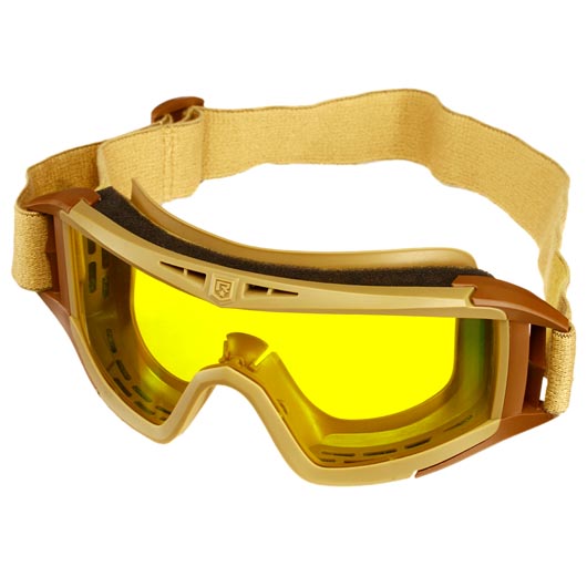 Revision Eyewear Desert Locust Schutzbrille Deluxe Kit mit gelb / klar / rauch Wechselglser tan Bild 1
