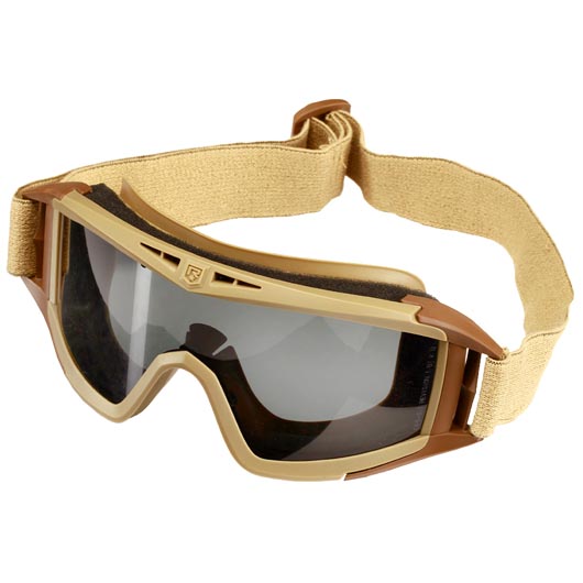 Revision ballistische Schutzbrille Desert Locust Deluxe Kit tan mit 3 Wechselglsern und Brillenetui Bild 2