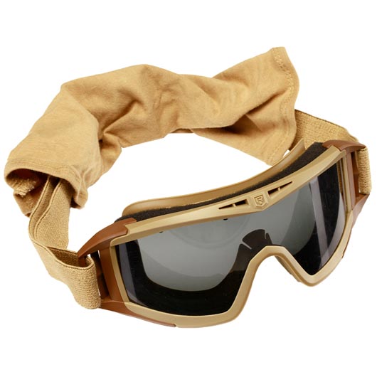 Revision ballistische Schutzbrille Desert Locust Deluxe Kit tan mit 3 Wechselglsern und Brillenetui Bild 4