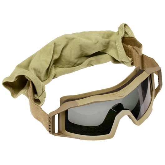 Revision Schutzbrille Wolfspider Deluxe Yellow Kit tan inkl. 3 Wechselglsern und Brillenetui Bild 4
