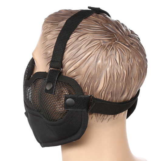 Nuprol Mesh Mask V2 Gittermaske Full Lower Face mit Ohrabdeckung schwarz Bild 2