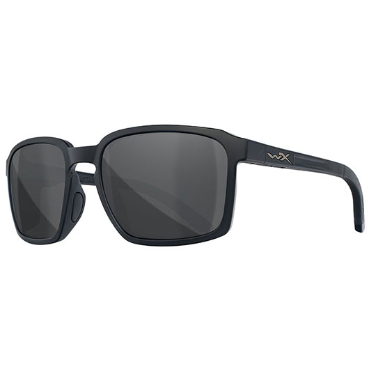 Wiley X Sonnenbrille Alfa matt schwarz Glser grau inkl. Brilletui und Seitenschutz