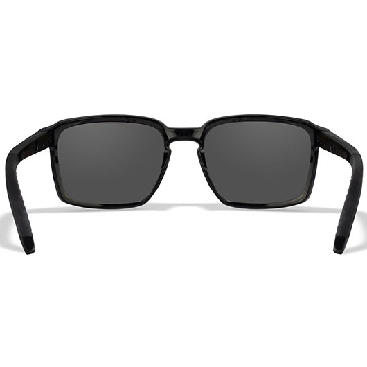 Wiley X Sonnenbrille Alfa Captivate schwarz glnzend Glser grau polarisiert inkl. Brillenetui und Seitenschutz Bild 3