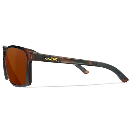 Wiley X Sonnenbrille Alfa Captivate matt braun Glser kupfer polarisiert inkl. Brillenetui und Seitenschutz Bild 2