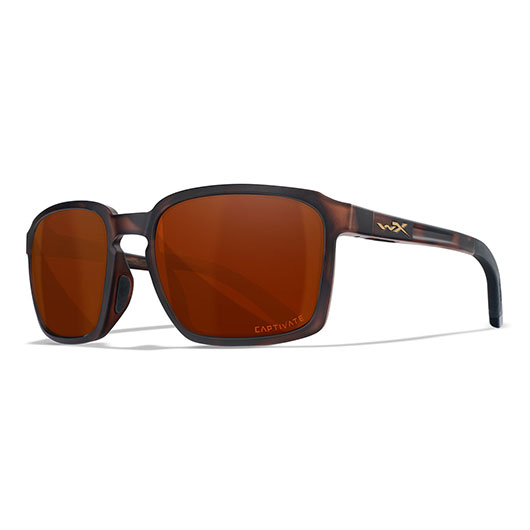 Wiley X Sonnenbrille Alfa Captivate matt braun Glser kupfer polarisiert inkl. Brillenetui und Seitenschutz Bild 4