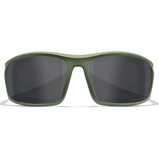 Wiley X Sonnenbrille Grid Captivate matt oliv Glser grau inkl. Brillenetui und Facial Cavity Dichtung Bild 1