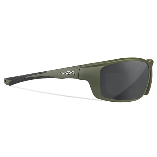 Wiley X Sonnenbrille Grid Captivate matt oliv Glser grau inkl. Brillenetui und Facial Cavity Dichtung Bild 4