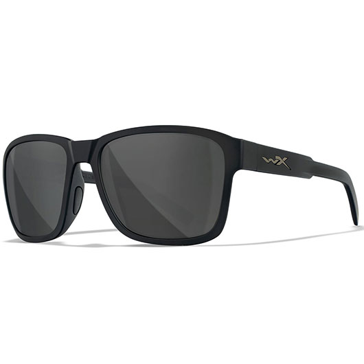 Wiley X Sonnenbrille Trek matt schwarz Glser grau inkl. Brillenetui und Seitenschutz