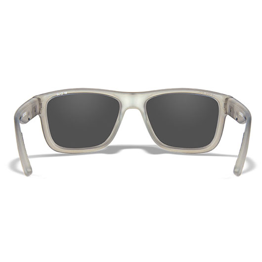 Wiley X Sonnenbrille Ovation Captivate matt transparent grau Glser blau verspiegelt polarisiert inkl. Brillenetui und Seitensch Bild 3