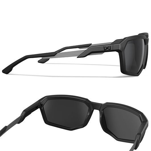 Wiley X Sonnenbrille Recon Captivate matt schwarz Glser grau inkl. Seitenschutz Bild 3