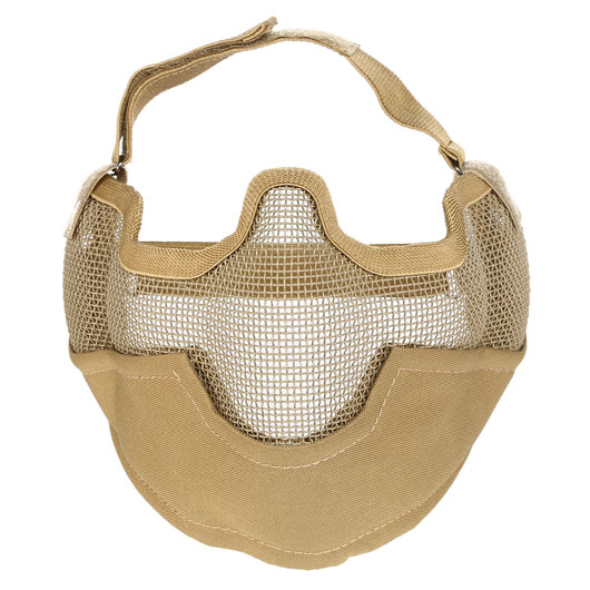 Nuprol Mesh Mask V2 Gittermaske Full Lower Face mit Ohrabdeckung tan Bild 4