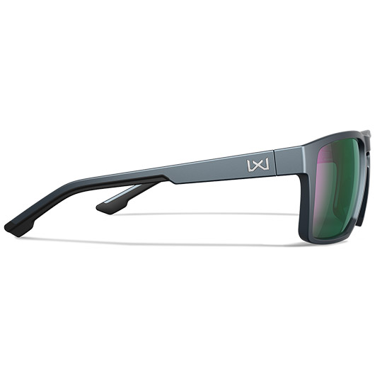 Wiley X Sonnenbrille Founder Captivate matt grau Glser grn verspiegelt und polarisiert inkl. Seitenschutz Bild 4